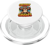 Grizzly Risitas con un Divertido diseño de Dibujos Animados PopSockets PopGrip para MagSafe