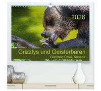 Grizzlys und Geisterbären - Glendale Cove, Kanada (hochwertiger Premium Wandkalender 2026 DIN A2 quer), Kunstdruck in Hochglanz: Der Kalender zeigt ... und künstlerischer Fotokunst.