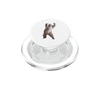 Grizzy Bear Lover Wildlife Zoo Animal Gift Hombres Mujeres Niños PopSockets PopGrip para MagSafe