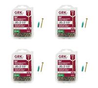 GRK Fasteners R4™ #10 x 2-1/2 pulgadas, tornillos de marco multiusos, 320 piezas, revestimiento Climatek™ resistente a la corrosión, tornillos para valla y cubierta para exteriores, punta de mordida