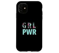 GRL PWR Power Girl Empowerment Cute Floral Pattern Artwork Carcasa para iPhone 11