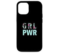 GRL PWR Power Girl Empowerment Cute Floral Pattern Artwork Carcasa para iPhone 12/12 Pro