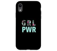 GRL PWR Power Girl Empowerment Cute Floral Pattern Artwork Carcasa para iPhone XR