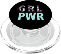 GRL PWR Power Girl Empowerment Cute Floral Pattern Artwork PopSockets PopGrip para MagSafe