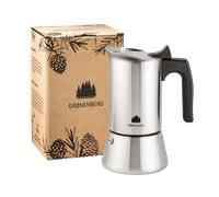 Grønenberg Cafetera espresso de acero inoxidable, varios tamaños 6 Tassen