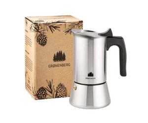Grønenberg Cafetera espresso de acero inoxidable, varios tamaños 6 Tassen
