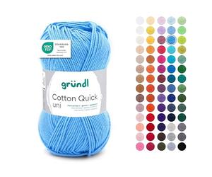 Grnido algodón Quick UniQuick - 50 g, color azul