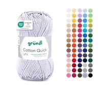 Grnido Quick Uni - Ovillo de algodón (50 g), color gris