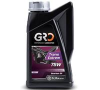 GRO Trans Extrem 75W - 1L - Lubricante 100% Sintético para Transmisiones de Motos de Trial, Enduro y Cross - Valvulina API GL-5 - Aceite Caja de Cambios Manual - Aceite para Engranajes Moto