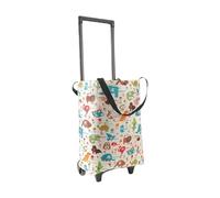 Grocery Cart - Impermeable Oxford Cloth, 17,72 x 11,81 x 14,57 in Large Foldable Tote Rolling & | Reusable Grocery Bag Shopping Trolley For Outdoor Fishing Beach Shop Home Storage Car Fruit