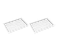 GROCKSTR 2 moldes de resina de silicona, moldes rectangulares grandes para resina epoxi, moldes para placas de servicio de resina con