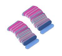GROCKSTR 200 limas de uñas de doble color de madera mini pulido lijado 180/240 herramientas de manicura desechables