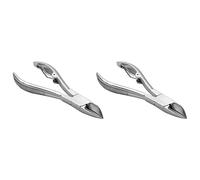GROCKSTR 2X Cortaúñas Profesionales para Pies Y Uñas Cortadoras de Podantes Paroniquia Pinzas Podología Podología de Pie Inoxidable Herramientas para El Cuidado de los Pies