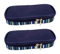 GROCKSTR 2X Enfriador de Insulina Estuche de Viaje Organizador de Medicamentos para la Diabetes Cooler Bag Impermeable Y Forro de Aislamiento (Azul Marino)