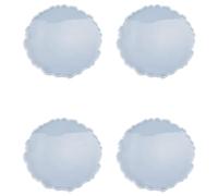 GROCKSTR 4 posavasos de cristal para manualidades, forma epoxi, compota, mesa oscilante, redondo, posavasos de encaje, decoración de mesa, molde de silicona