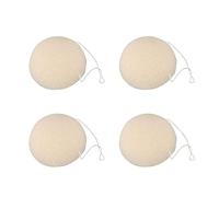 GROCKSTR 4X Esponja de Limpieza Facial de Konjac Natural - Blanco