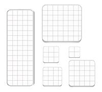 GROCKSTR 6 unidades de sellos de acrílico transparente con cuadrícula para scrapbooking
