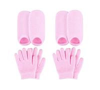GROCKSTR Juego de 2 calcetines de gel hidratante, guantes y manos y pies, blanqueamiento de la piel, tratamiento de belleza, spa, hidratantes, calcetines frescos