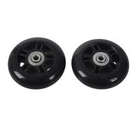 GROCKSTR Juego de 2 ruedas de repuesto para maletas de equipaje, 64 x 18 mm, color negro