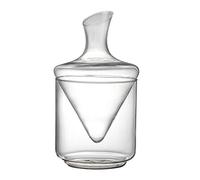 GROCKSTR Juego de decantador de vino con cubo de hielo, sin plomo, vidrio soplado a mano y fiestas