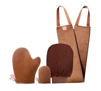 GROCKSTR Juego de guantes de bronceado, piezas de repuesto, aplicador de bronceado sin sol, guantes de flocado corporal, herramienta de lubricación, aplicador de guantes autobronceadores