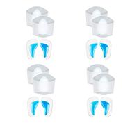 GROCKSTR Juego de soporte de arco de gel, 8 pares de mangas para fascitis plantar/plantillas de zapatos para pies planos, mangas de arco de silicona suave reutilizables