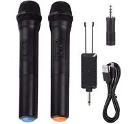 GROCKSTR Micrófono inalámbrico universal VHF de mano con receptor para karaoke/reuniones de negocios micrófonos portátiles