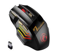GROCKSTR Ratón inalámbrico gamer para computadora 2.4G RGB recargable mouse para juegos Bluetooth USB mouse silencioso ergonómico