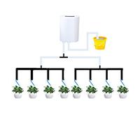 GROCKSTR Sistema de temporizador de bomba de 8 cabezales, controlador automático de bomba de riego, flores, plantas, dispositivo de riego por goteo