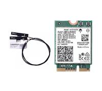 GROCKSTR Tarjeta de red 2XAntenna Tarjeta de red con 2XAntenna 2.4 Ghz+5Ghz WiFi 6 3000Mbps M.2 CNVio2 Bluetooth 5.1 Adaptador WiFi para Win10