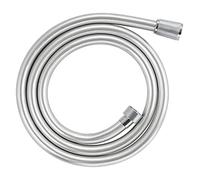 GROE Vitalioflex Silver - Manguera de ducha (1.5m, resistente al calor, sistema anti-torsión, conexión universal, instalación QuickFix), plata, 27505001