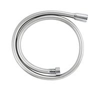 GROE Vitalioflex Silver - Manguera de ducha (1m, resistente al calor, sistema anti-torsión, conexión universal, instalación QuickFix), plata, 22111000