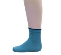 Grödo, Calcetines ligeros de lana para niños, 80% lana, 18% algodón orgánico, 2% elastano, Azul Montaña, 31-34
