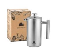 Groenenberg Cafetera francesa I Prensa francesa con filtros de repuesto I French Press 0,6 litro I Cafetera embolo en acier inox con función térmica