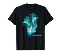 Groenlandia Aurora Boreal Nuuk Ártico Aurora Escena Vacaciones Camiseta