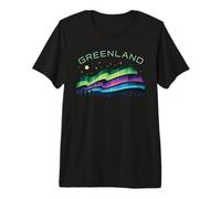 Groenlandia Aurora Boreal Nuuk Ártico Aurora Escena Vacaciones Camiseta Premium