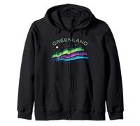 Groenlandia Aurora Boreal Nuuk Ártico Aurora Escena Vacaciones Sudadera con Capucha