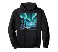 Groenlandia Aurora Boreal Nuuk Ártico Aurora Escena Vacaciones Sudadera con Capucha