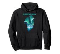 Groenlandia Aurora Boreal Nuuk Ártico Aurora Escena Vacaciones Sudadera con Capucha