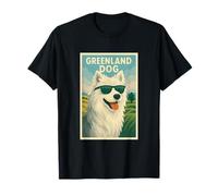 Groenlandia Dog Cool Art Minimalista Impresión Pop Art Camiseta