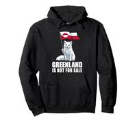 Groenlandia no a la Venta Bandera de Groenlandia Fox Groenlandeses Sudadera con Capucha