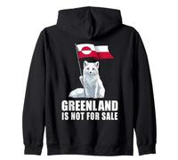 Groenlandia no a la Venta Bandera de Groenlandia Fox Groenlandeses Sudadera con Capucha
