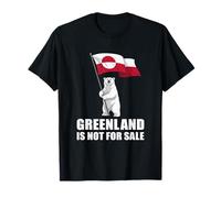 Groenlandia no está a la Venta Groenlandia Flag Bear Groenlandeses Camiseta