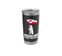 Groenlandia no está a la venta Groenlandia Flag Bear Groenlandeses Vaso térmico de acero inoxidable de doble pared