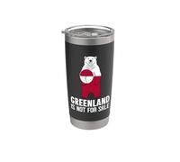 Groenlandia no está a la venta Groenlandia Flag Bear Tee Groenlandeses Vaso térmico de acero inoxidable de doble pared