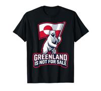 Groenlandia no está a la Venta Hombres Groenlandia Bandera Greenlan Bear Camiseta