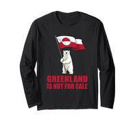 Groenlandia Not For Sale tee Groenlandia Flag Bear Groenlandeses Manga Larga