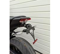 Grofatec Soporte de matrícula compatible con Yamaha MT09 a partir de 2024 mt-09 portamatrículas Tail Tidy trasero trasero corto para intermitente OEM