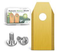 GROFIS Juego de 36 Cuchillas de Repuesto para Cortacésped, Cuchillas de Repuesto de Acero Inoxidable y Titanio con Tornillos, Cuchillas para Cortacéspedes Compatible con Husqvarna Automower, Gardena