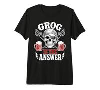 Grog es la Respuesta Pirata Rum Taberna Humor Camiseta Premium